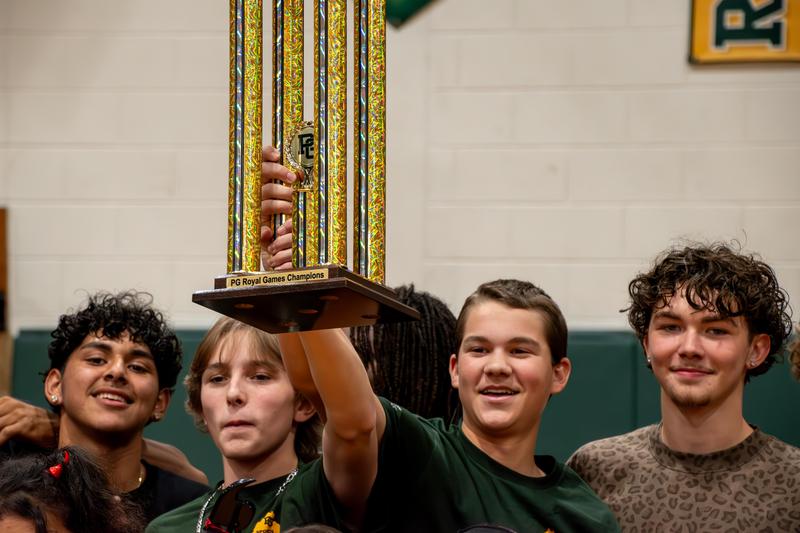 Hundreds of students watched as classmates and teachers competed in lively challenges designed to bring the Royal community together