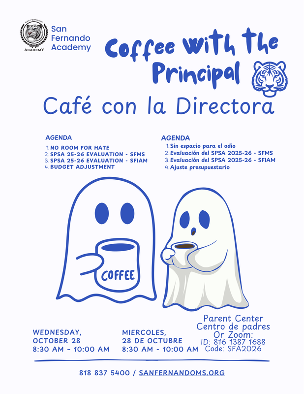 Coffee with the Principal/Café con la Directora Featured Photo