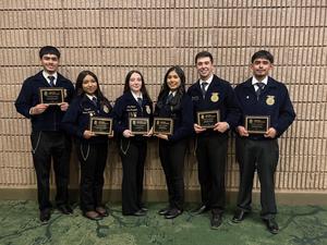 Student award winners from FFA conference