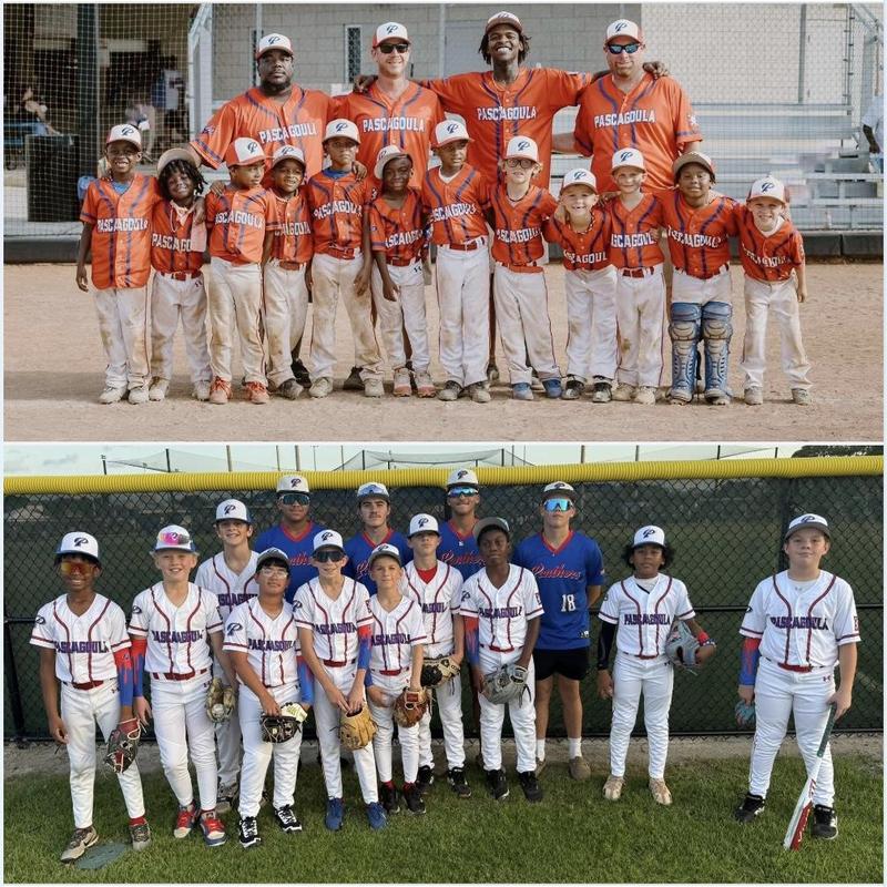 baseball teams smile for photo