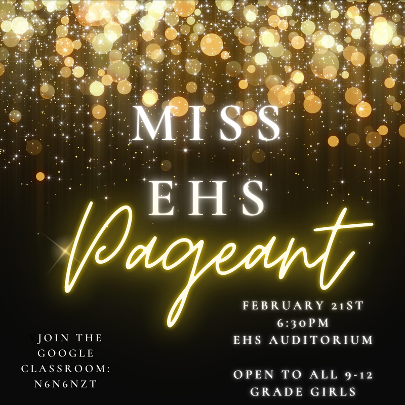 Miss EHS Pageant flyer