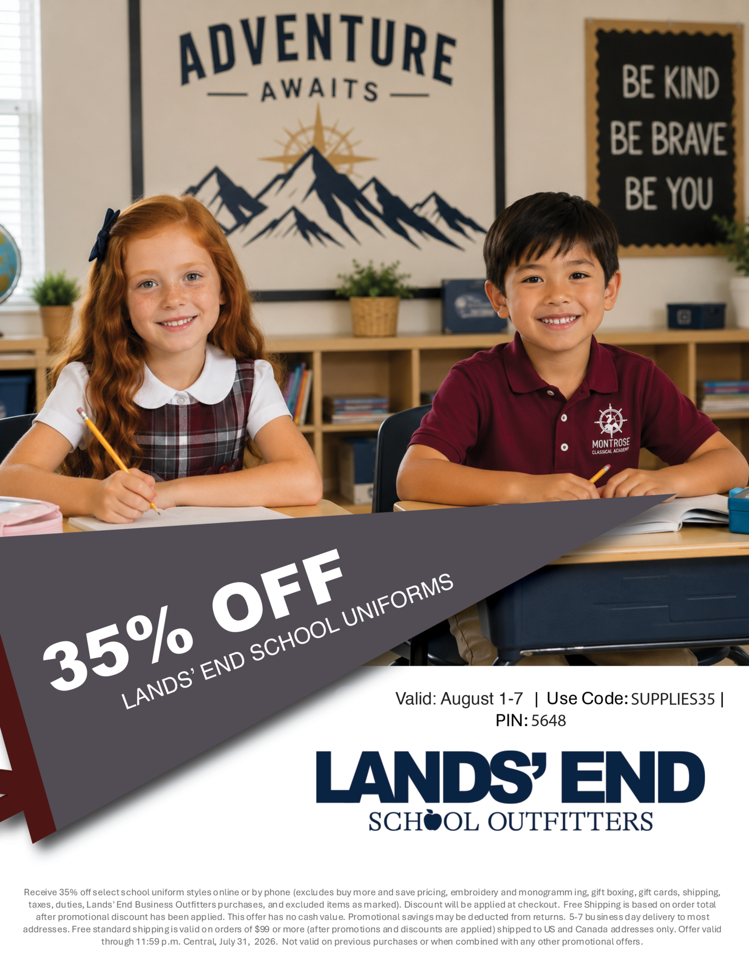 Lands' End Sale for Uniforms
