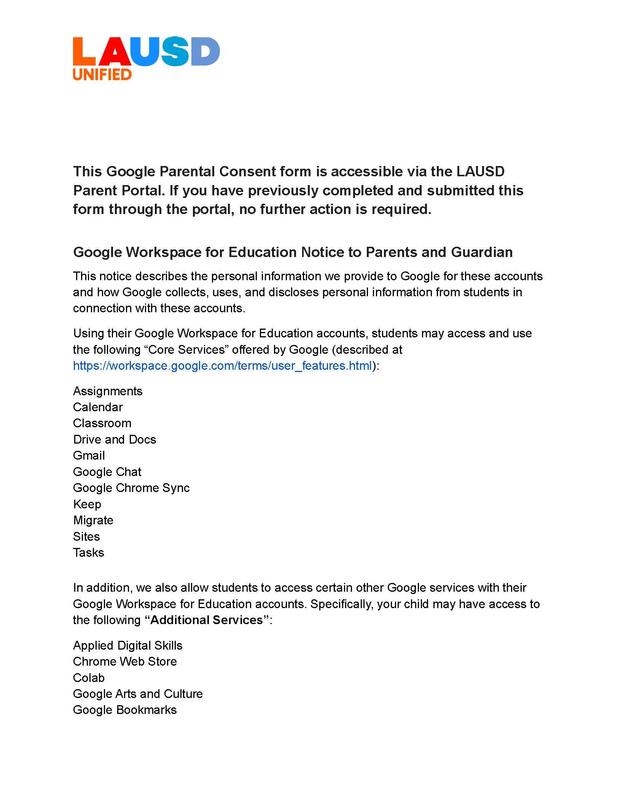 google parent consent Eng.