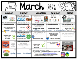March Event Calendar