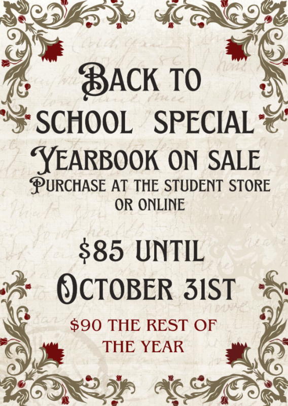 Yearbook Pre-Sale | Price Goes Up on Nov. 1st