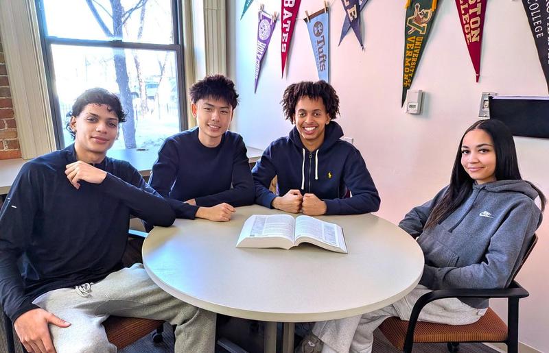 High school students in the College Counseling Suite