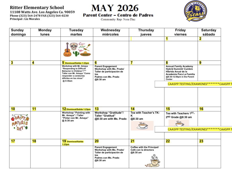 May Calendar