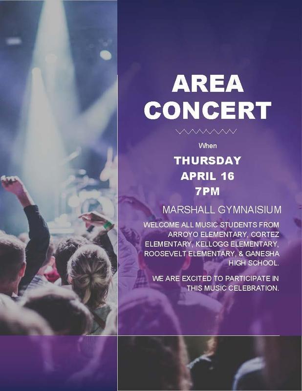 Area Concert at Marshall Middle School 4.16.26