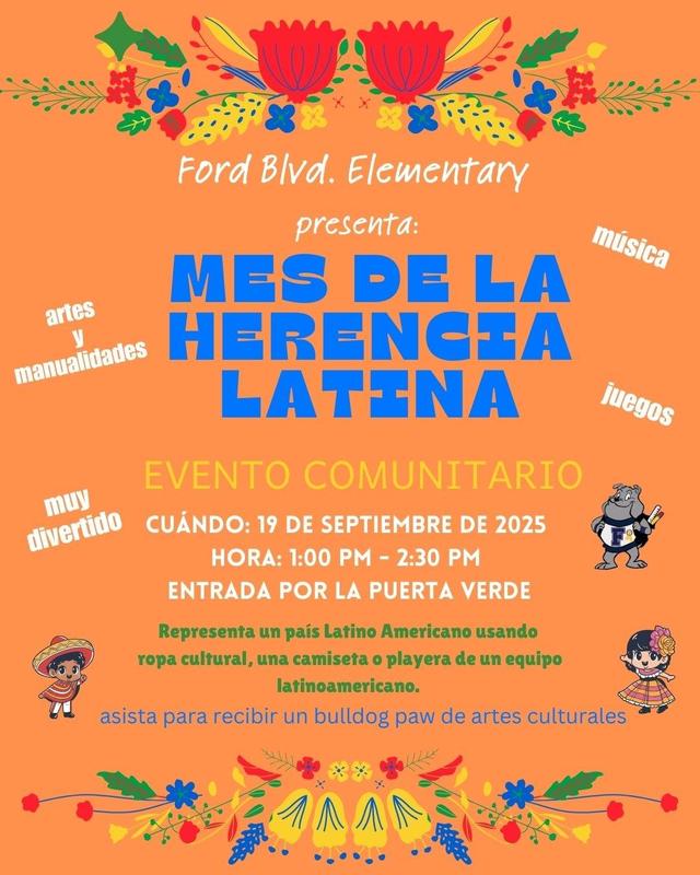 Flyer for latino heritage