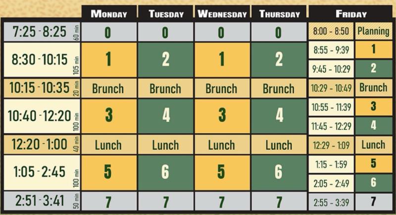 Regular Schedule
