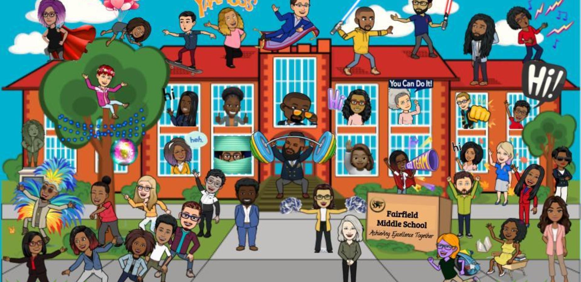 Bitmojis of 2020-2021 FMS Staff