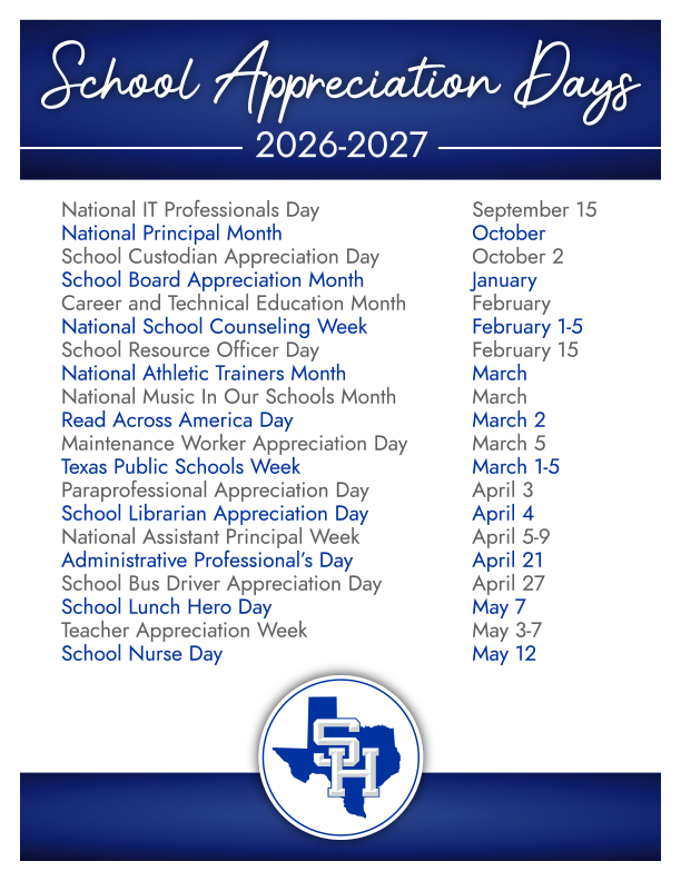 2026-2027 School Appreciation Days