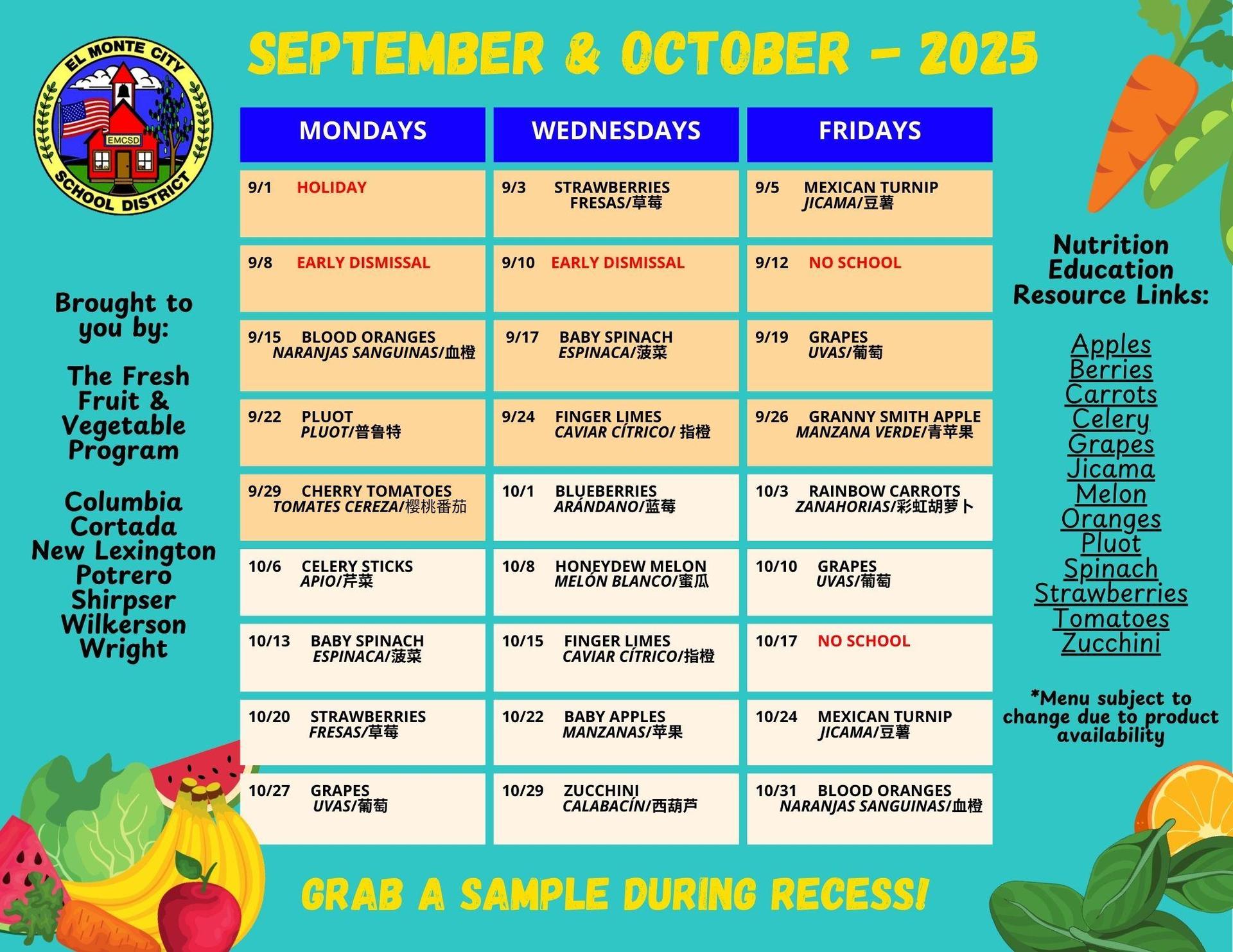 FFVP Menu 