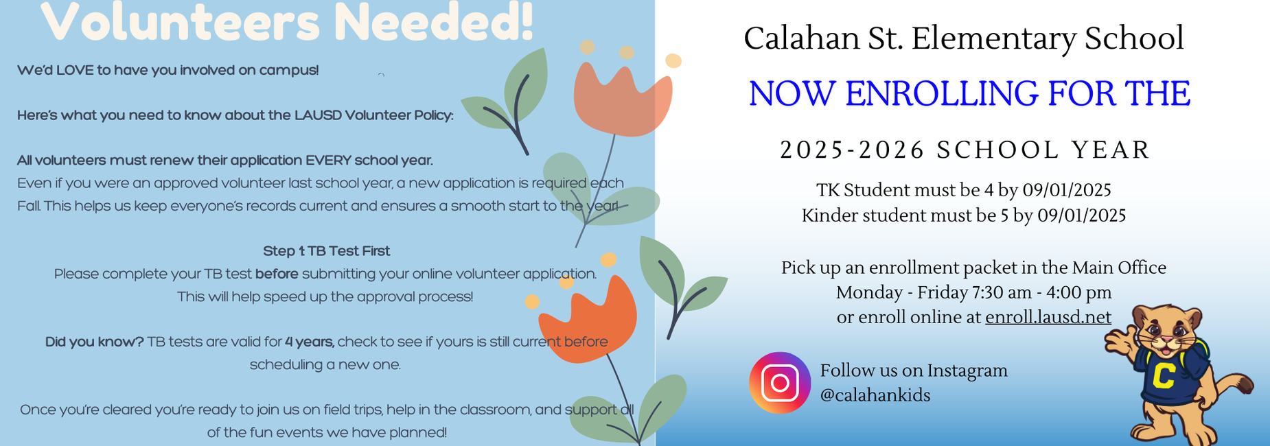 volunteers needed with instructions on how to apply