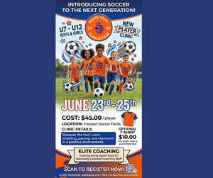 flyer for North Stars soccer - info in text