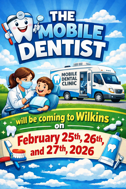 Mobile Dentist February 25th, 26th, and 27th 2026
