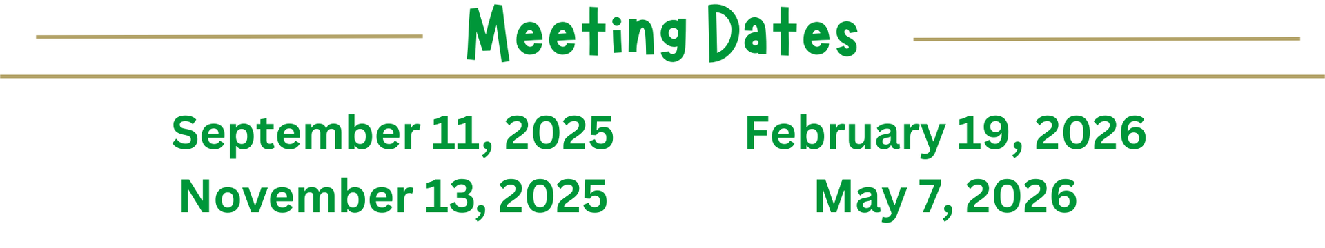 meeting dates