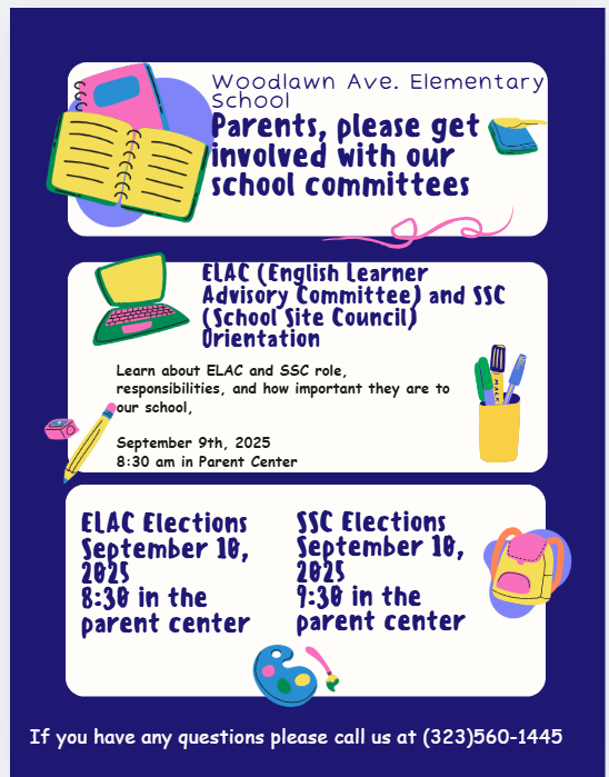 ELAC and SSC Meetings