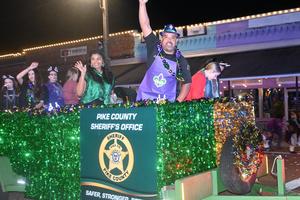Sheriff Bryant “Wally” Jones, Chief Damian Gatlin, and the Pike County Sheriff’s Office support staff proudly supported the 2026 Summit Mardi Gras Parade, helping ensure a safe and enjoyable celebration for all attendees.  Provided by the Pike County Sheriff’s Office Public Relations Department.  #ServiceBeforeSelf