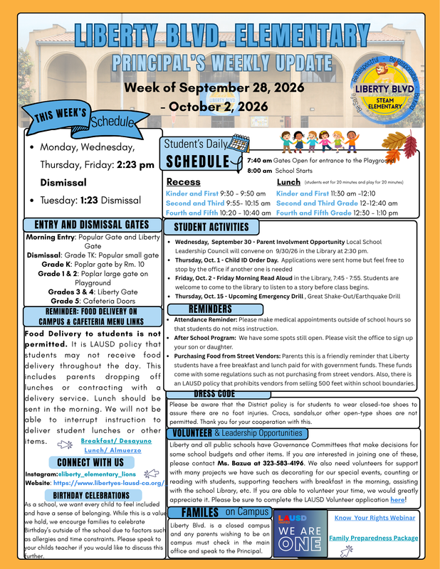 English Weekly Newsletter