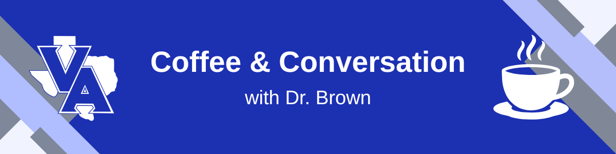 Coffee and conversation header image including the VAISD logo and a coffee cup icon