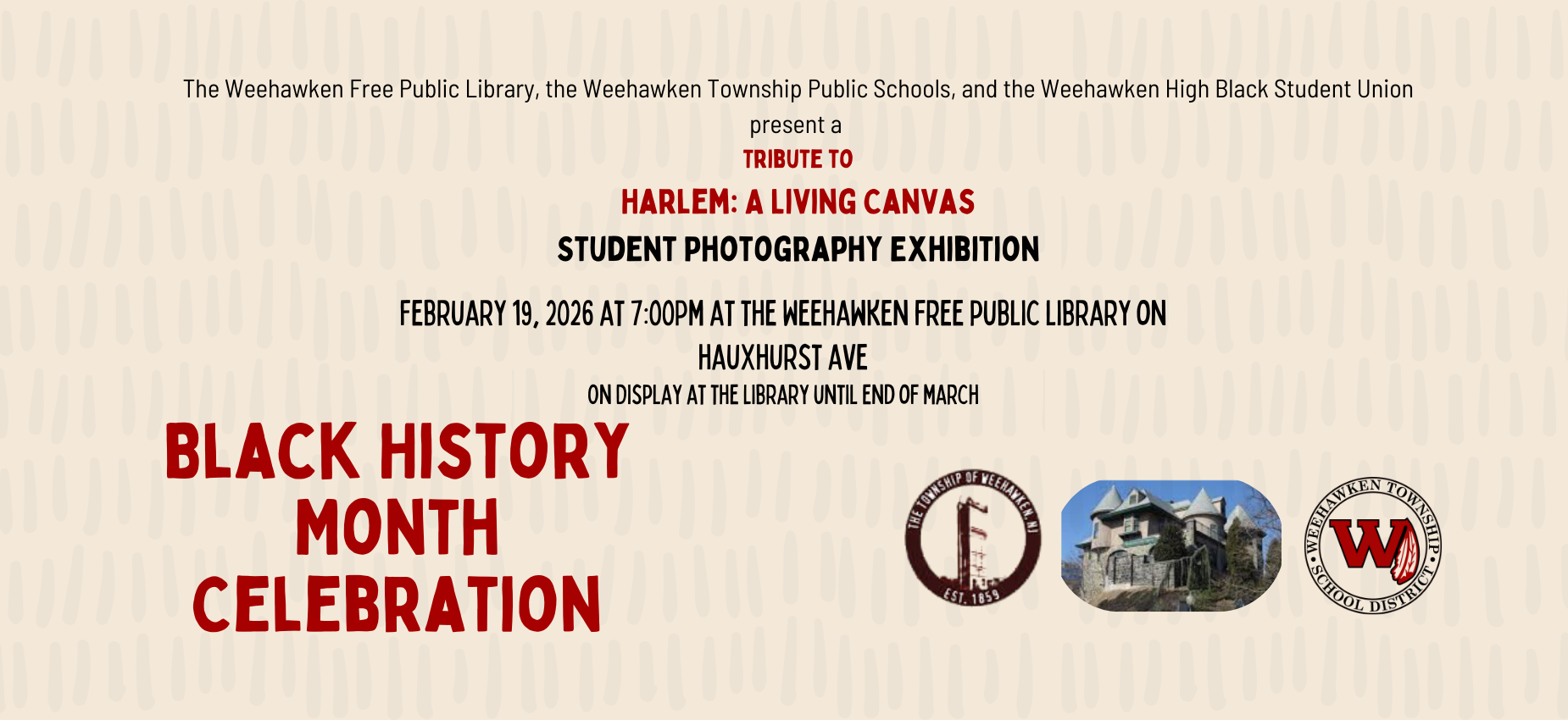 Harlem: A Living Canvas
Student Photography Exhibition
February 19th 7PM