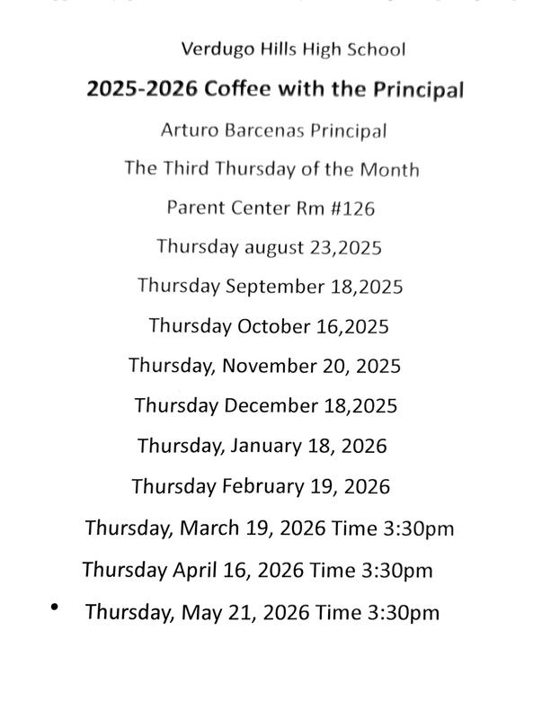 coffe with the principal 2025-2026
