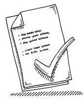 Report card with check