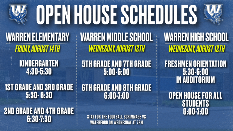 Open House Schedule