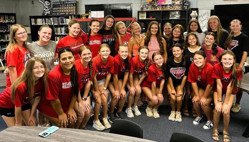 West Lauderdale High School New Softball Coach with the Team