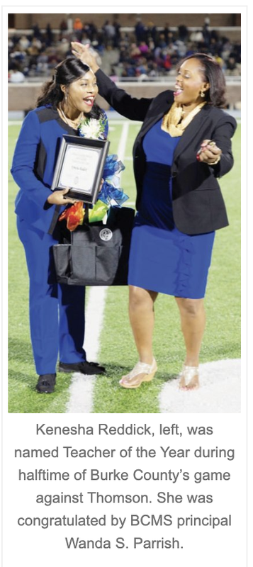 Reddick awarded Football Field with Parrish