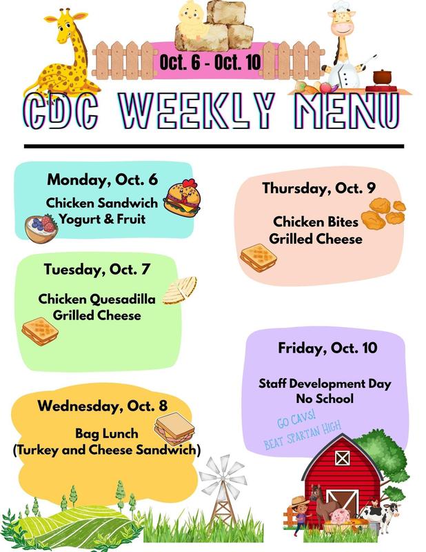 Lunch menu
