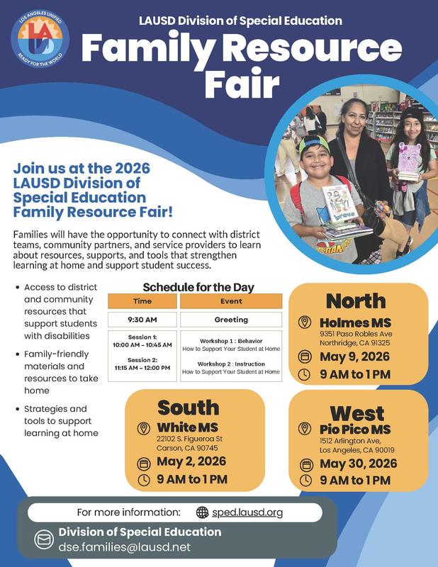 Special Education Resource Fair May 30, 2026