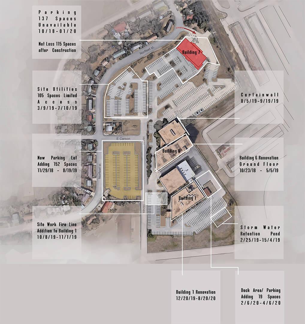 Overview map of all ESC-20 construction projects.