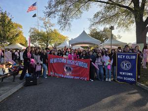 a banner and staff
