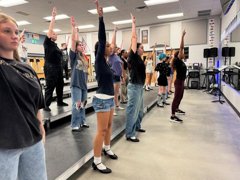student's learning how to dance