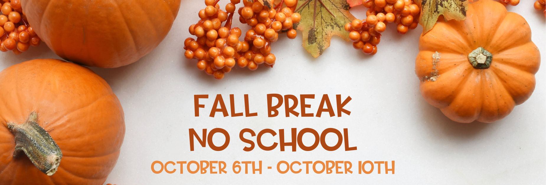 Fall Break 10/6-10/10. No School for students.
