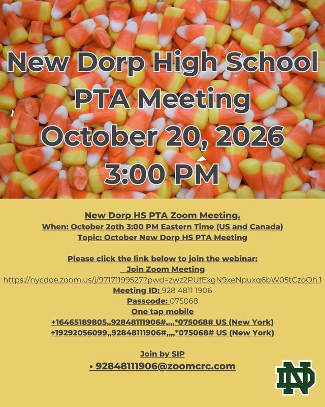 PTA Meeting Oct 20th