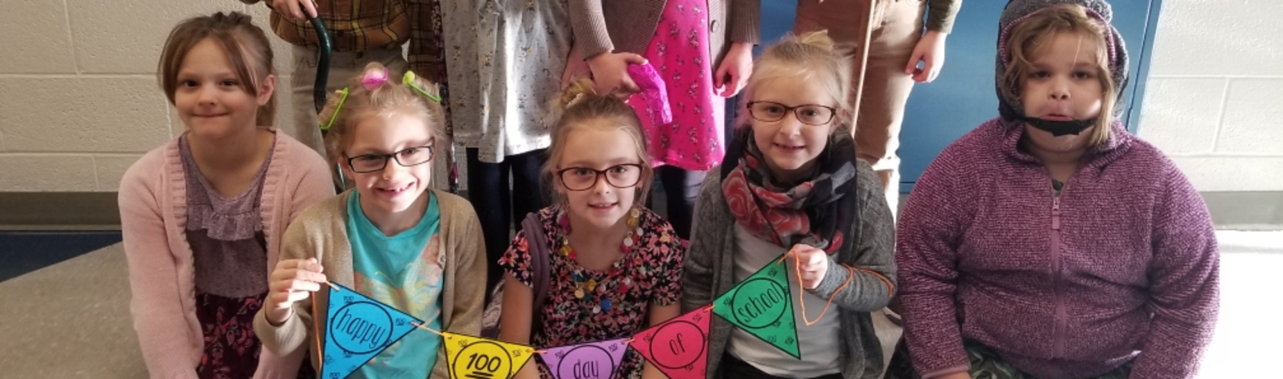 Mrs. Weyandt's first graders dressed like they were 100 years old!