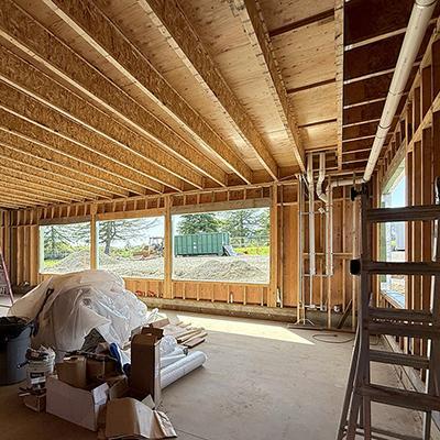 Bond Construction: Interior of New Addition