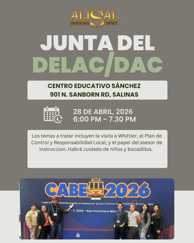 Flier for DELAC/DAC meeting April 28 2026