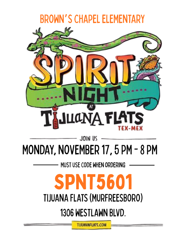 Spirit Night at Tijuana Flats Featured Photo
