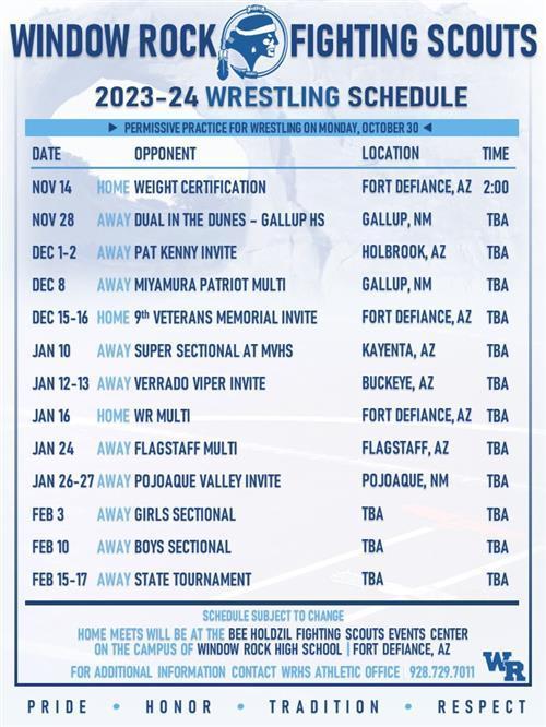 WRestling Schedule