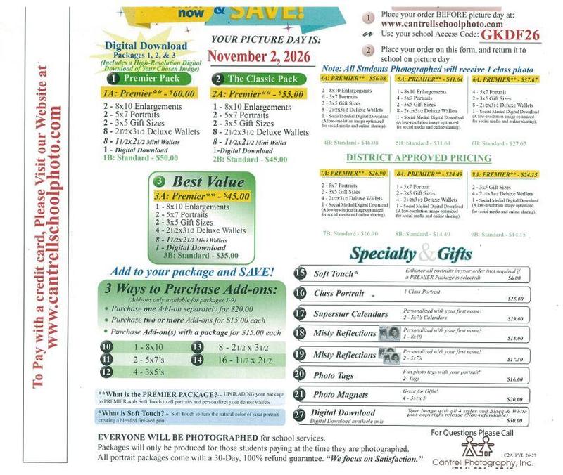 Picture Day Packages