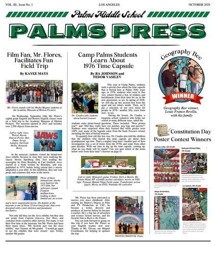 Palms Press volume 3 number 1