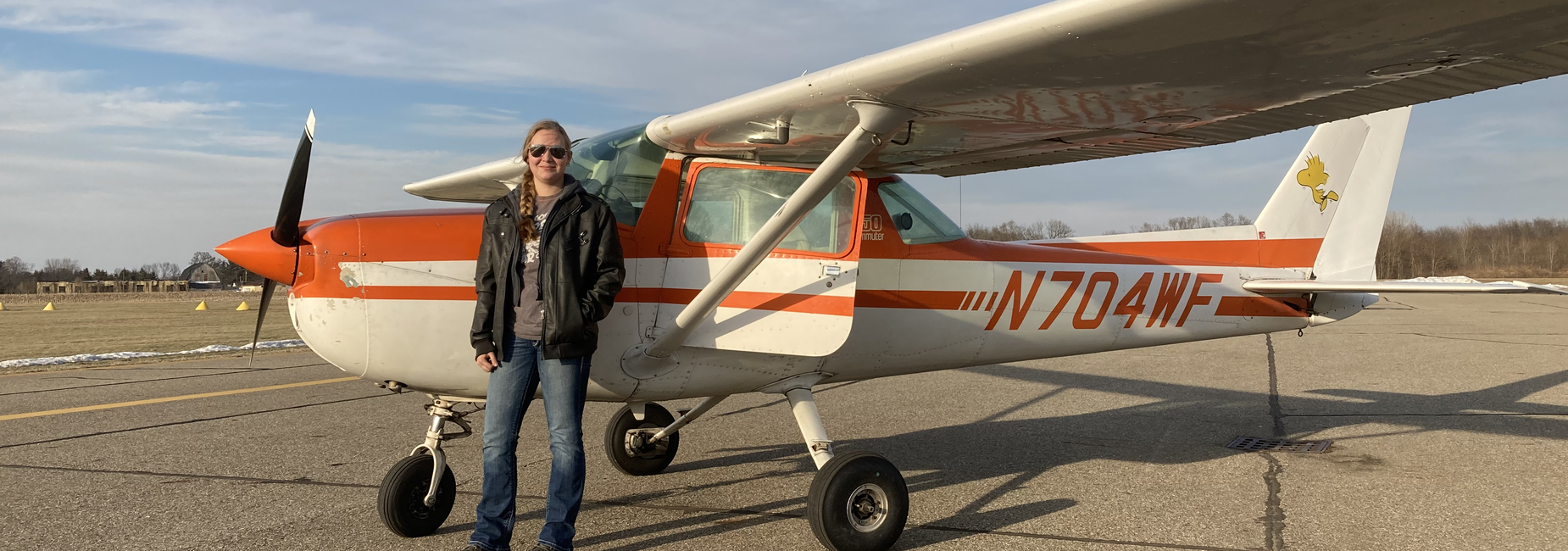 first solo flight student