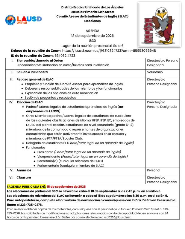 meeting agenda
