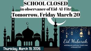 School Closed Tomorrow