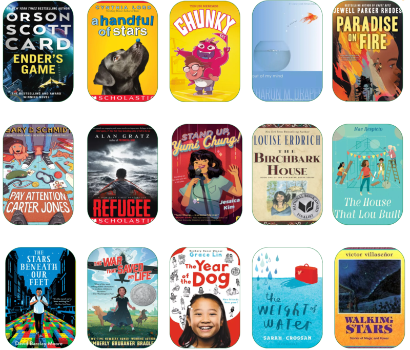 Image of Book Covers from Reading Decathalon 2026