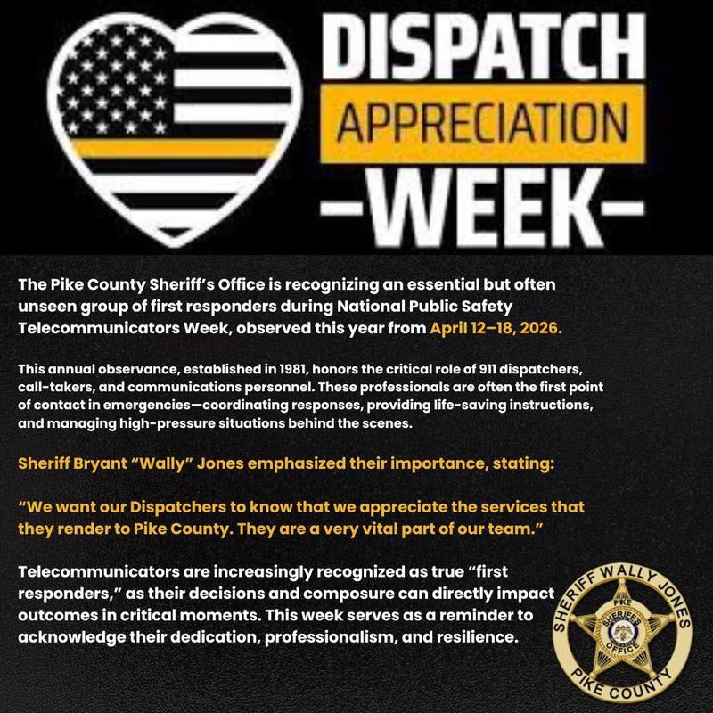 Pike County Sheriff's Office Dispatch Appreciation Week News